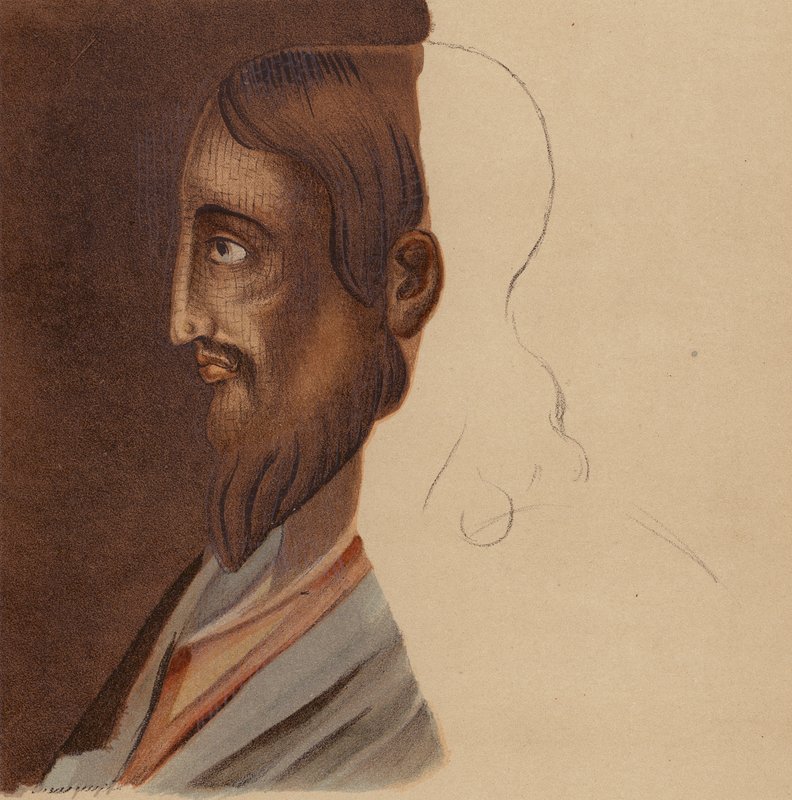 Podobieństwo do Jezusa Chrystusa: Z mozaiki pobranej z rzymskich katakumb (chromolitho) autorstwa European School