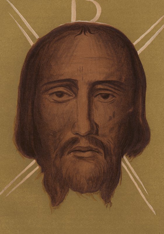 Podobieństwo do Jezusa Chrystusa: Z kościoła św. Sylwestra w Rzymie (chromolitografia) autorstwa European School