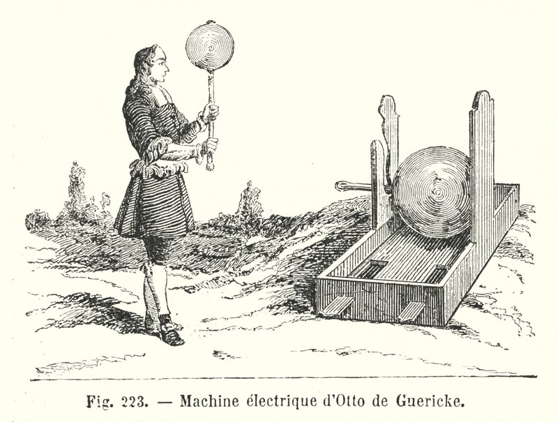 Maszyna elektryczna Otto de Guericke (grawerowanie) autorstwa European School