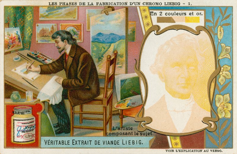 Wykonywanie chromolitografii Liebiga autorstwa European School