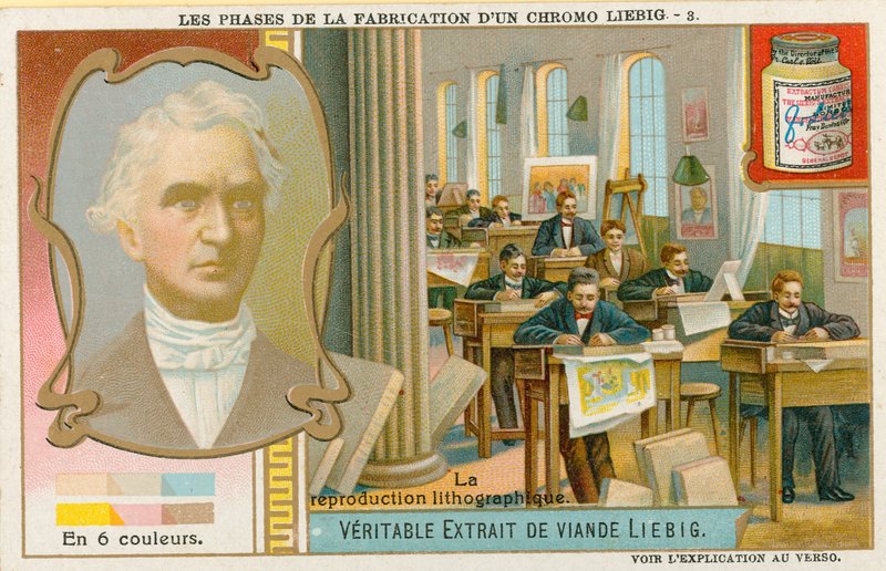 Wykonywanie chromolitografii Liebiga autorstwa European School