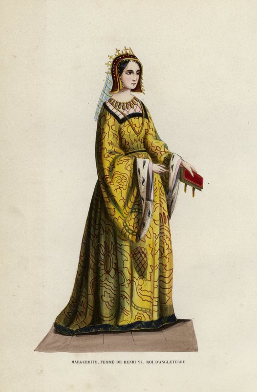 Marguerite, żona Henryka VI, króla Anglii (kolorowy grawerunek) autorstwa European School