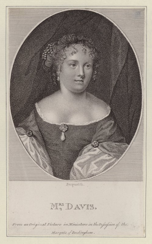 Mary Davis, angielska aktorka (grawerowanie) autorstwa European School