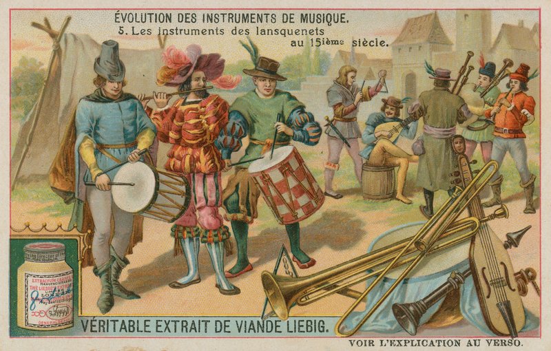 Instrumenty żołnierzy najemnych z XV wieku autorstwa European School