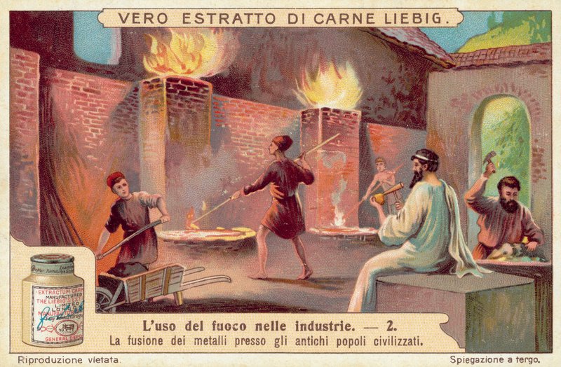 Obróbka metali w starożytnych cywilizacjach (chromolitho) autorstwa European School