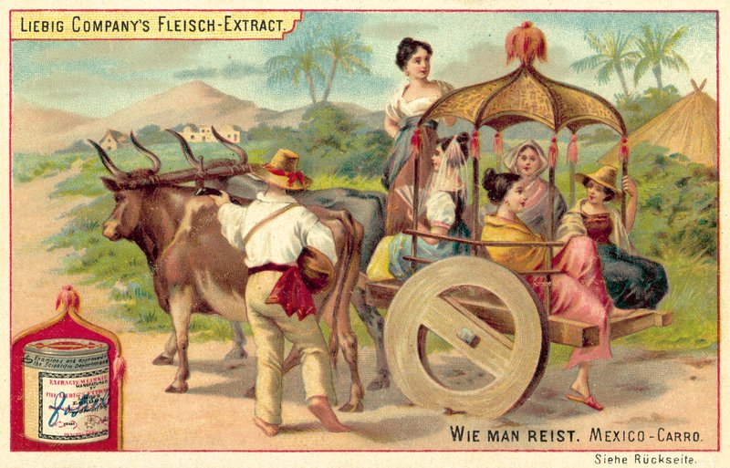 Meksykańskie carro (chromolitho) autorstwa European School