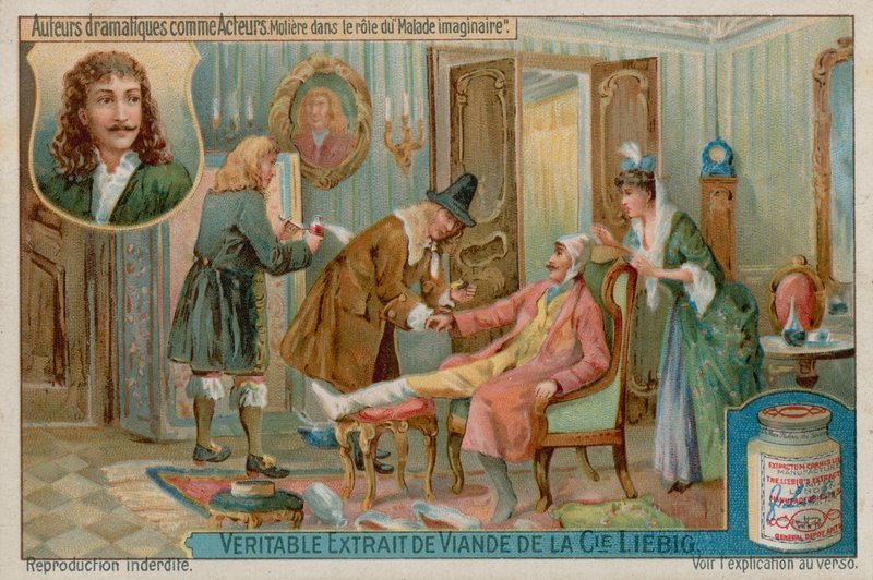 Moliere w Le Malade Imaginaire (Imaginary Invalid) autorstwa European School