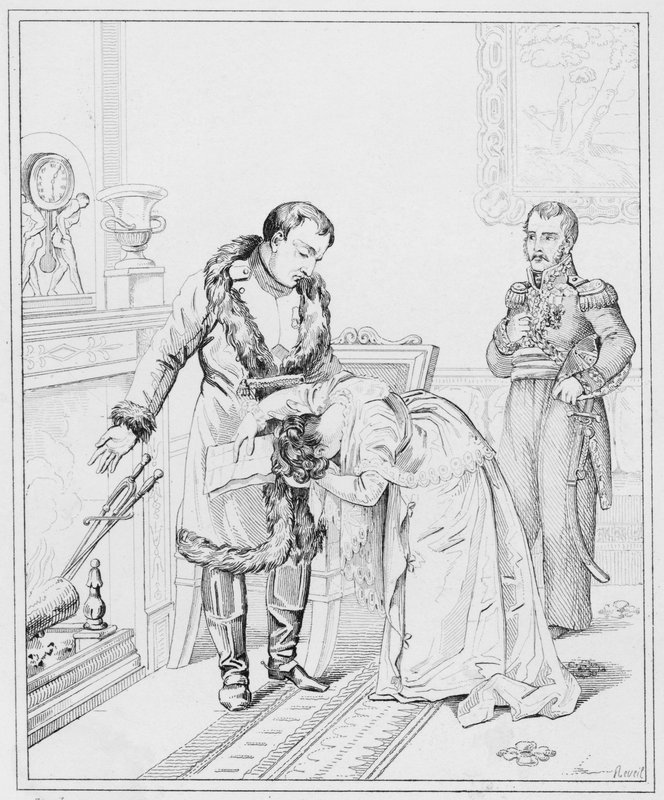 Napoleon: Clemence de l’Empereur, Łaskawość cesarza (rycina) autorstwa European School