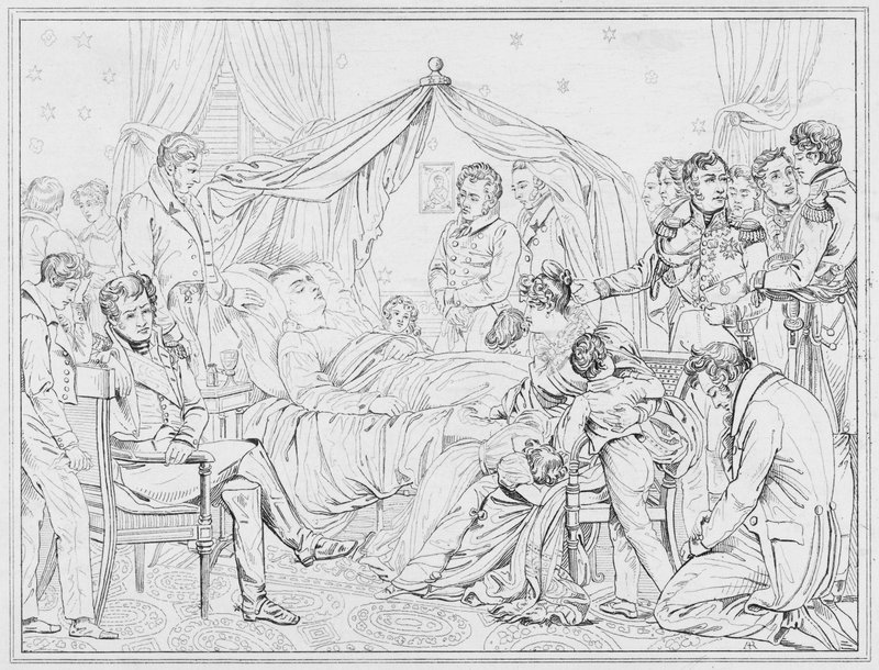 Napoleon: Mort, Śmierć (rycina) autorstwa European School