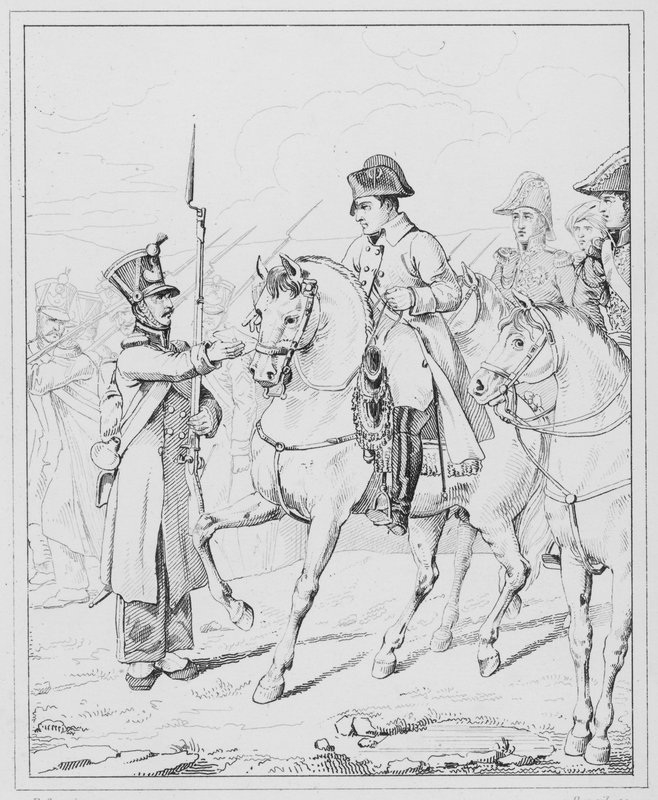Napoleon: Sire ma mere est vieille et infirme, Sire moja matka jest starą i niedołężną kobietą (rycina) autorstwa European School
