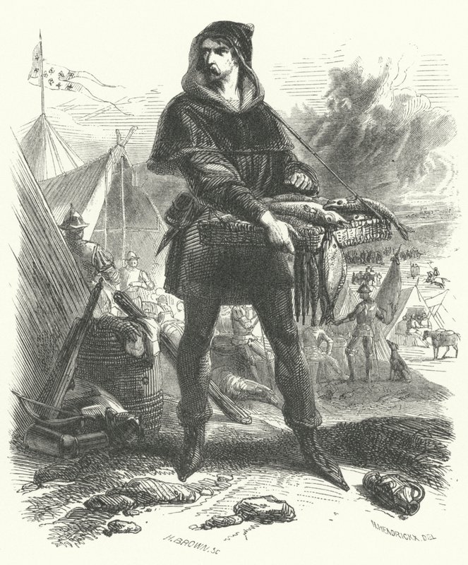 Nicolaas Zannekin, przywódca flamandzkiej rewolty chłopskiej w latach 1323-1328 (rycina) autorstwa European School