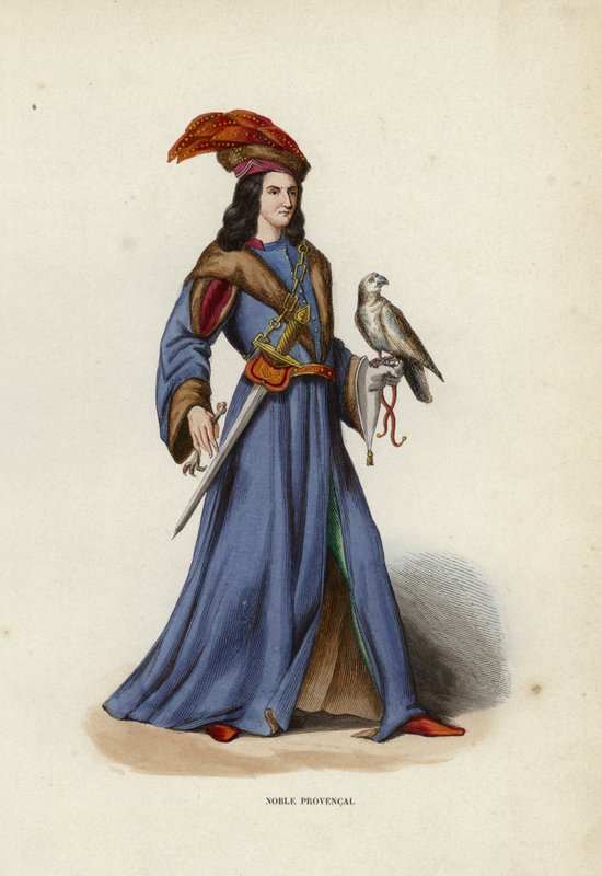 Noble Provencal (kolorowy grawerunek) autorstwa European School