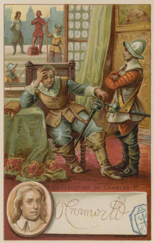 Oliver Cromwell i egzekucja Karola I, 1649 autorstwa European School