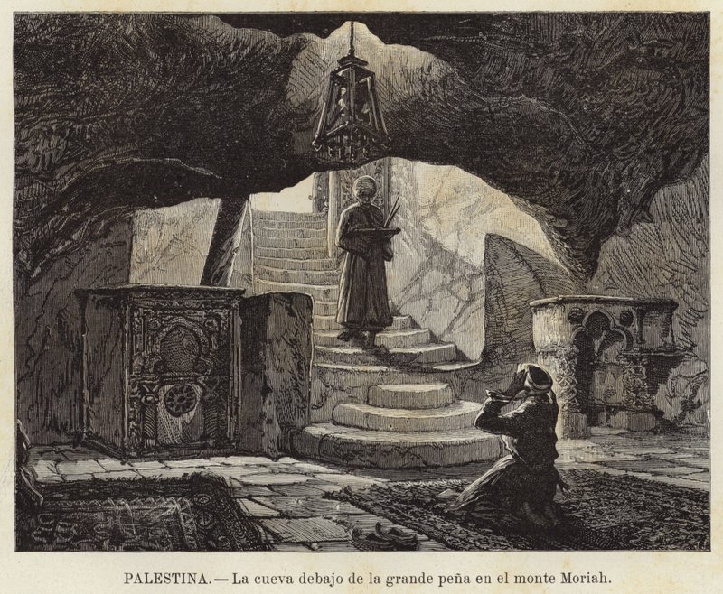 Palestyna, Jaskinia poniżej wielkiego smutku na Górze Moria autorstwa European School