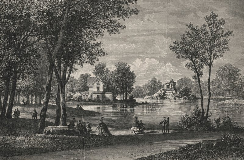 Park Du Vesinet, Lake Superior (grawerowanie) autorstwa European School
