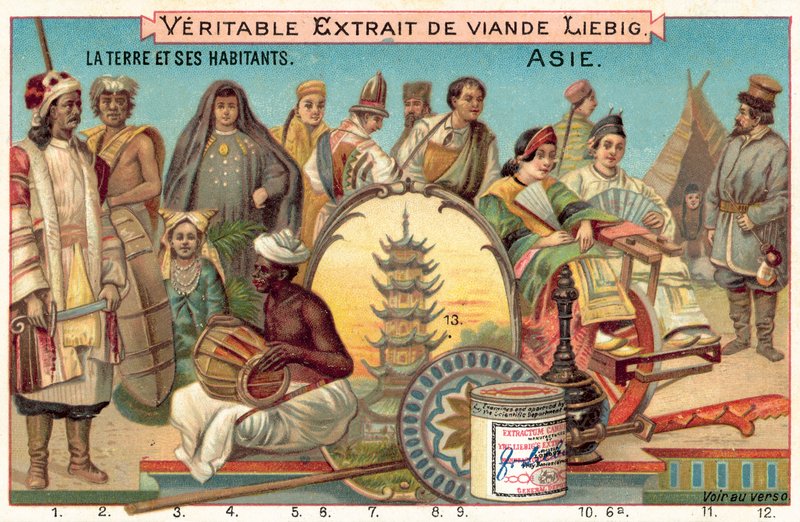 Ludy Azji (chromolitho) autorstwa European School