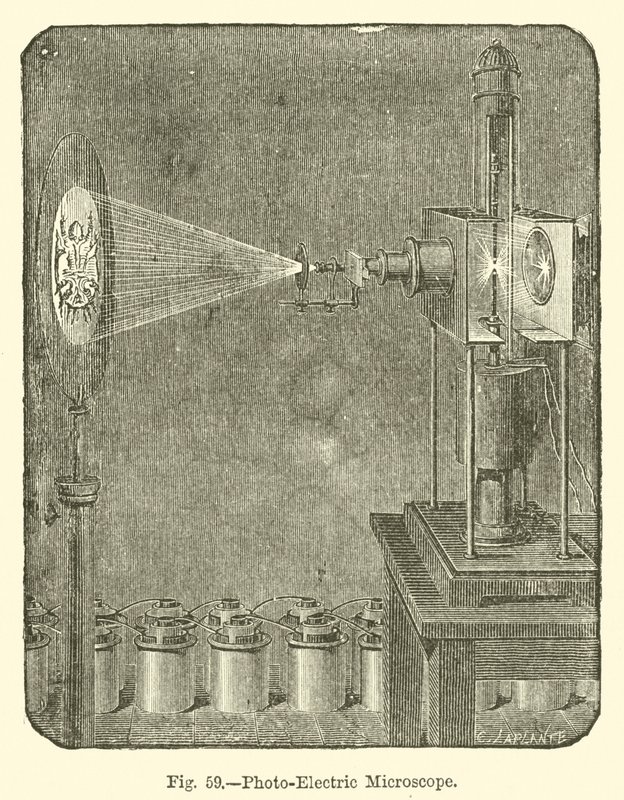 Mikroskop Fotoelektryczny (grawerunek) autorstwa European School