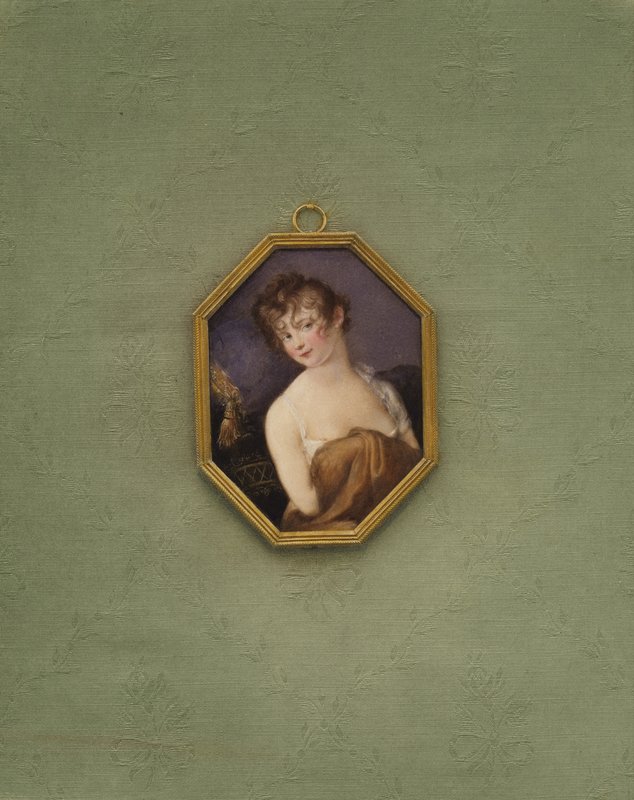 Portret nieznanej dziewczyny (litografia kolorowa) autorstwa European School