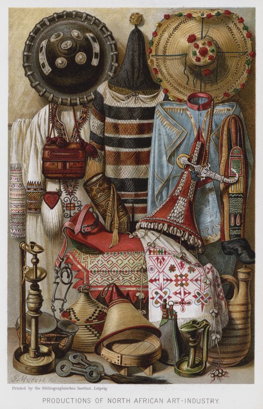 Produkcje północnoafrykańskiego przemysłu artystycznego (chromolitho) autorstwa European School