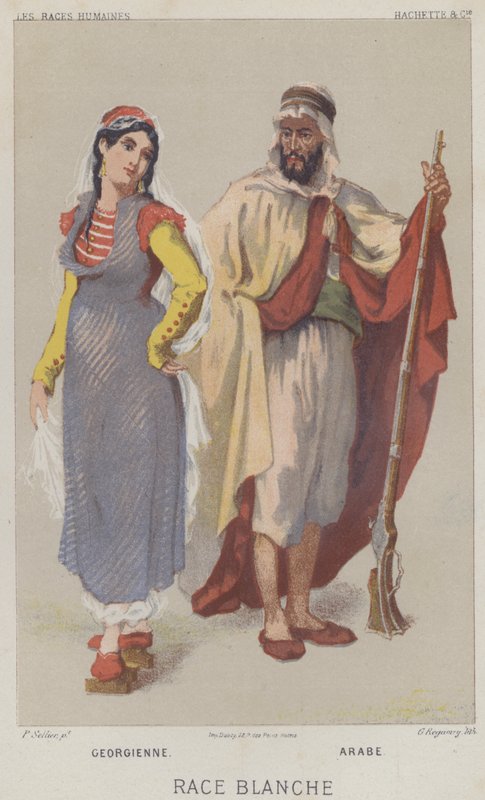 Kaukaski, Gruziński, Arabski (chromolitho) autorstwa European School