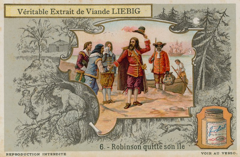 Robinson Crusoe opuszcza wyspę autorstwa European School