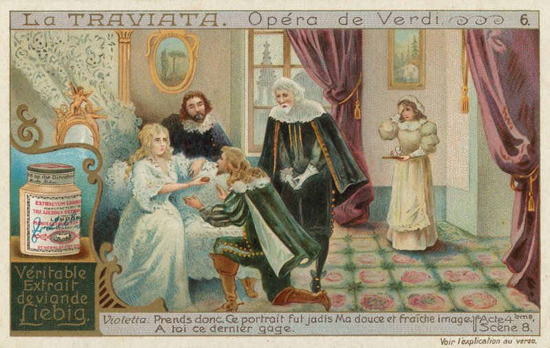 Rodolphe prosi umierającą Violettę o przebaczenie autorstwa European School