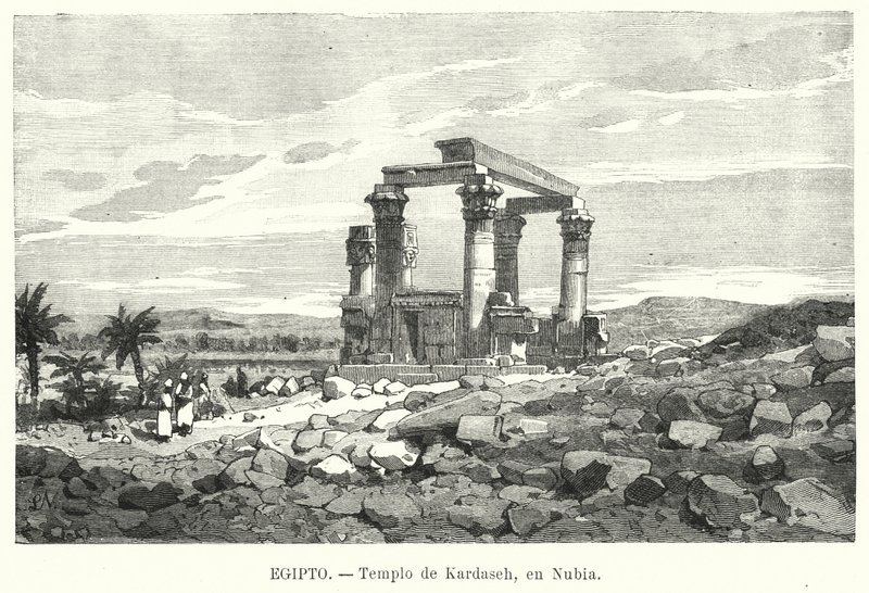 Kiosk rzymski Qertassi, Nubia (lito) autorstwa European School