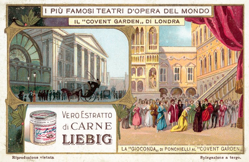 Royal Opera House, Covent Garden, Londyn (chromolitho) autorstwa European School