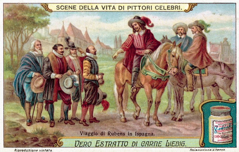 Podróże Rubensa po Hiszpanii (chromolitho) autorstwa European School