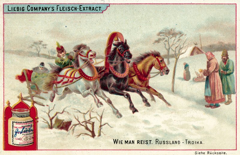 Rosyjska trojka (chromolit) autorstwa European School