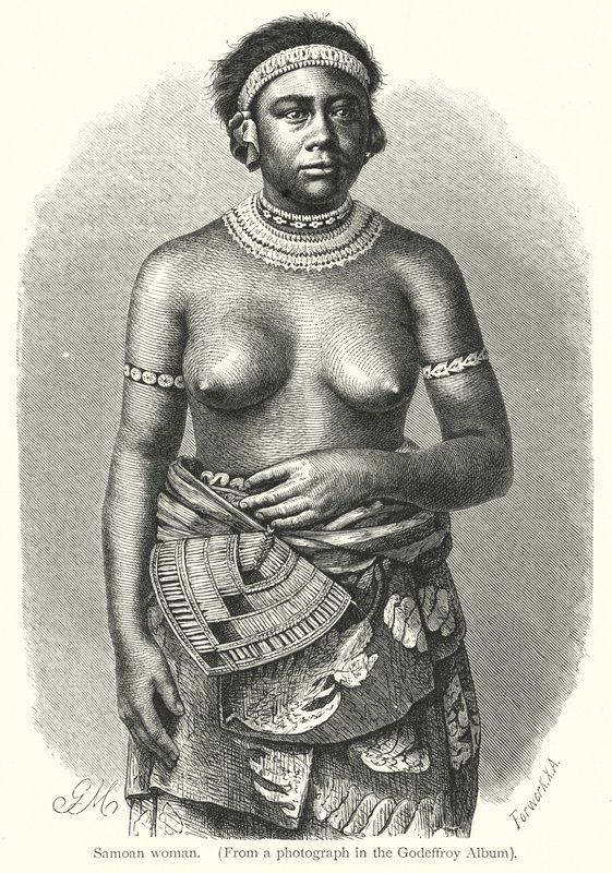 Samoa kobieta (grafika) autorstwa European School