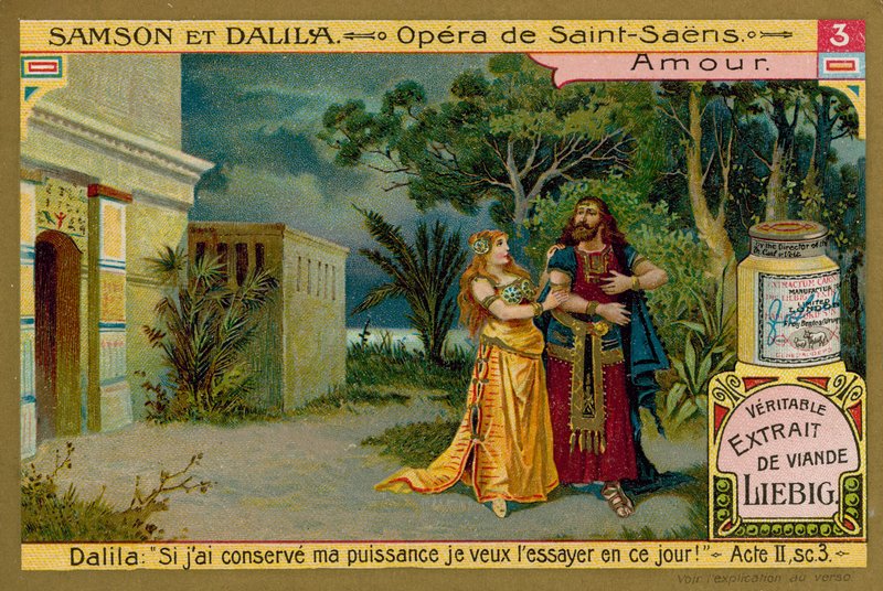 Samson i Dalila spacerują po ogrodach autorstwa European School