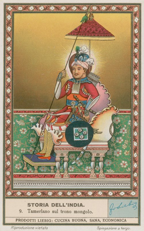 Tamburlaine na tronie mongolskim autorstwa European School