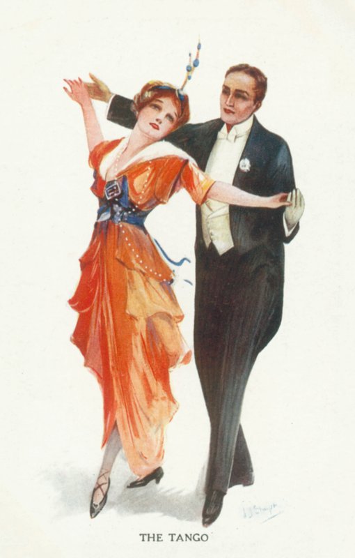 Tango (litografia kolorowa) autorstwa European School