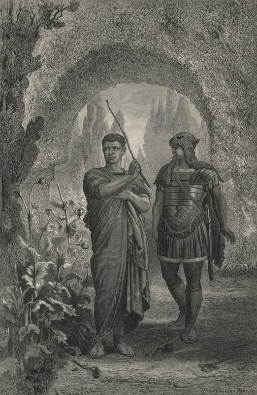 Tarquin Wspaniały i Wysłannik Sekstusa (rycina) autorstwa European School