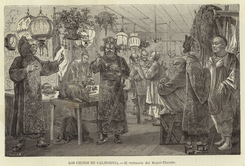 Chińczycy w Kalifornii - El vestuario del Royal-Theatre autorstwa European School