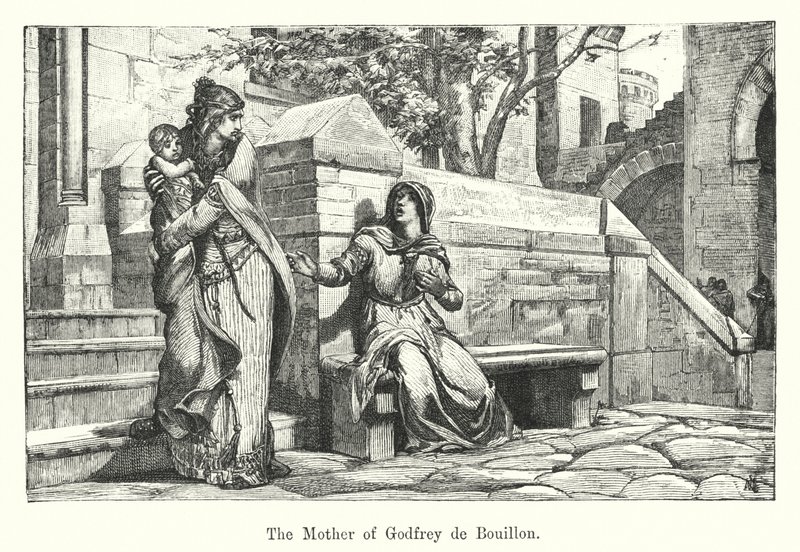 Matka Boża Godfrey de Bouillon (rycina) autorstwa European School
