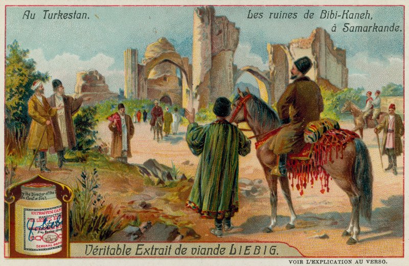 Ruiny meczetu Bibi-Khanym w Samarkandzie w Uzbekistanie autorstwa European School