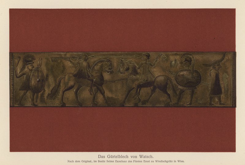Vace Belt-Plate (kolorowa litografia) autorstwa European School