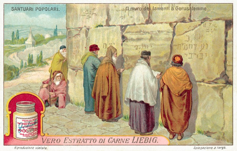 Ściana Płaczu w Jerozolimie (chromolitho) autorstwa European School