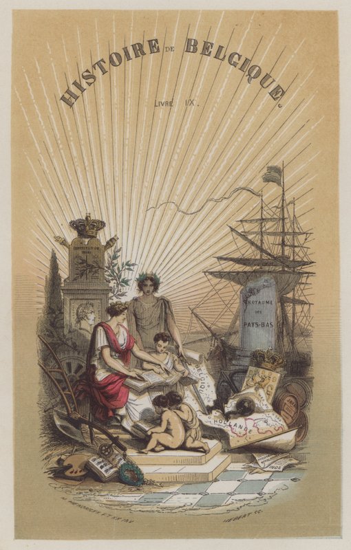 Historia Belgii (kolorowy grawerunek) autorstwa European School