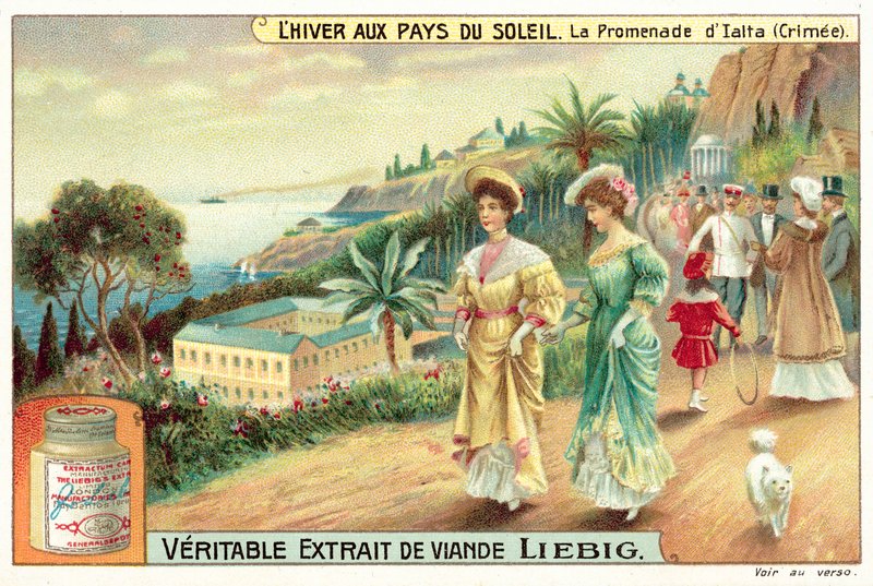 Promenada w Jałcie na Krymie (chromolitho) autorstwa European School