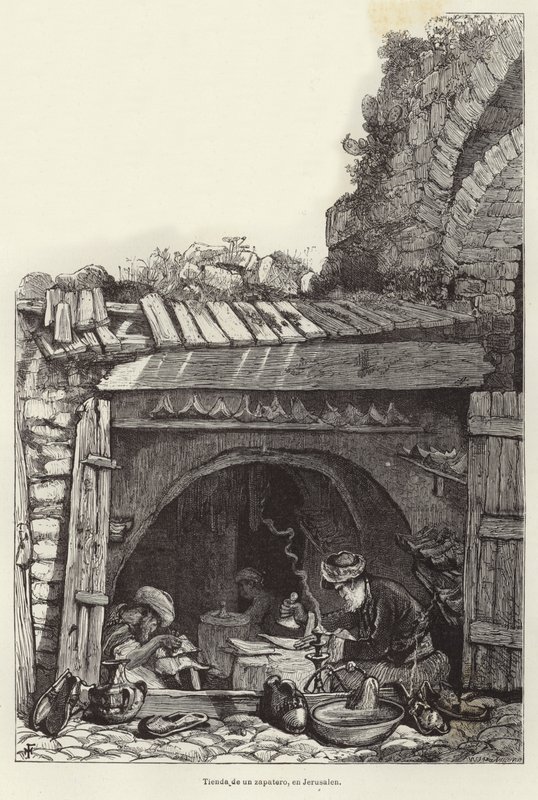 Sklep szewski w Jerozolimie autorstwa European School