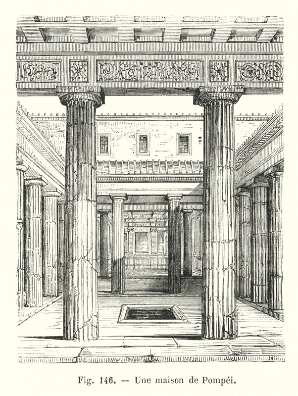 Dom w Pompejach (rycina) autorstwa European School