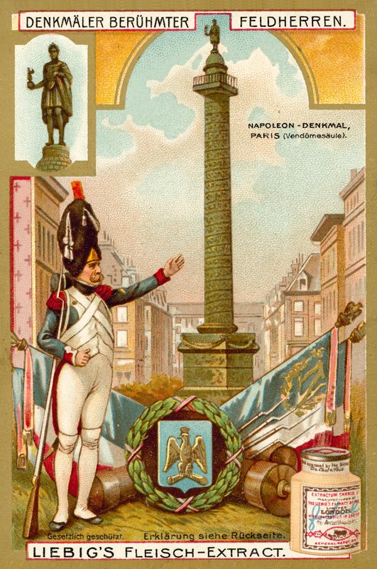 Kolumna Vendome, pomnik Napoleona, Paryż (chromolitho) autorstwa European School