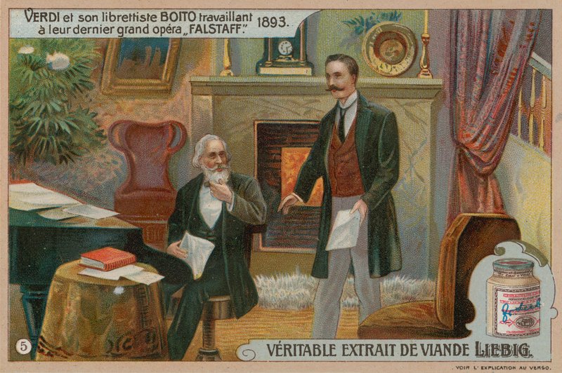 Verdi i Boito Komponują Falstaff autorstwa European School