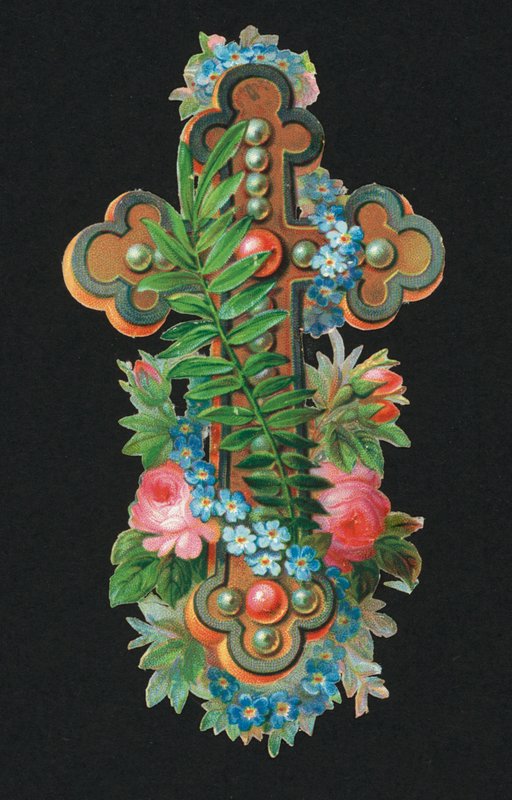 Okruchy wiktoriańskie: Święty Krzyż (chromolitho) autorstwa European School