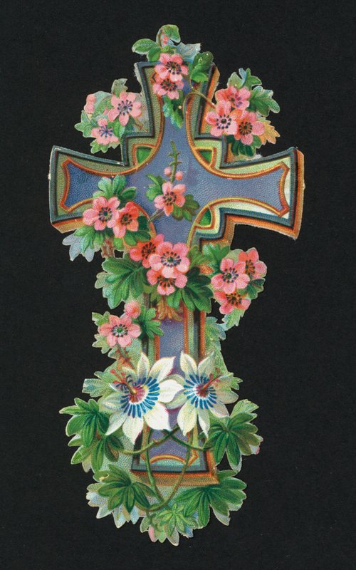Okruchy wiktoriańskie: Święty Krzyż (chromolitho) autorstwa European School