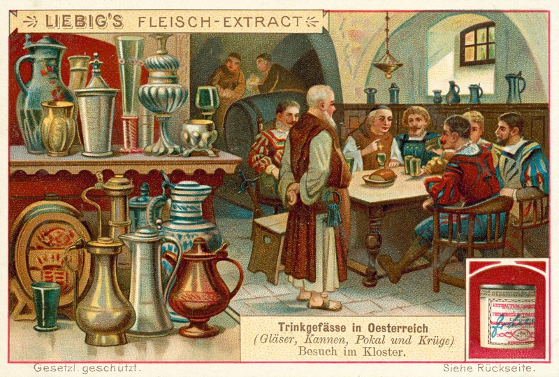 Wizyta w klasztorze w Austrii (chromolitho) autorstwa European School