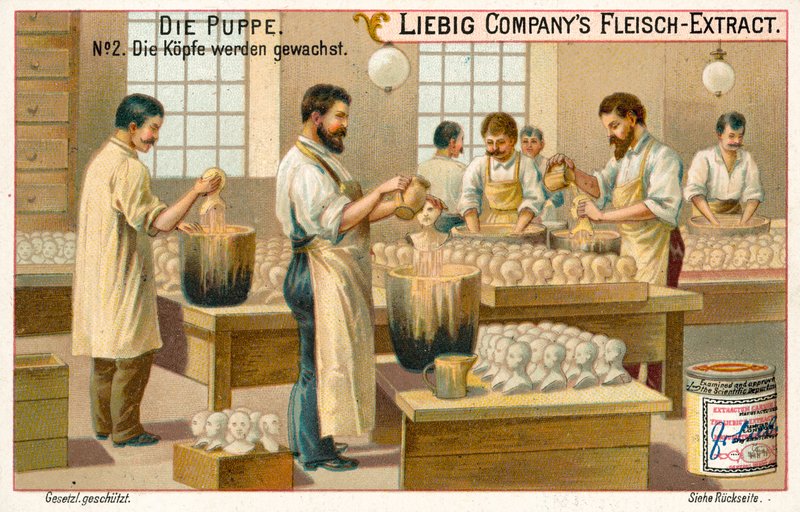 Depilacja głów lalek (chromolitho) autorstwa European School